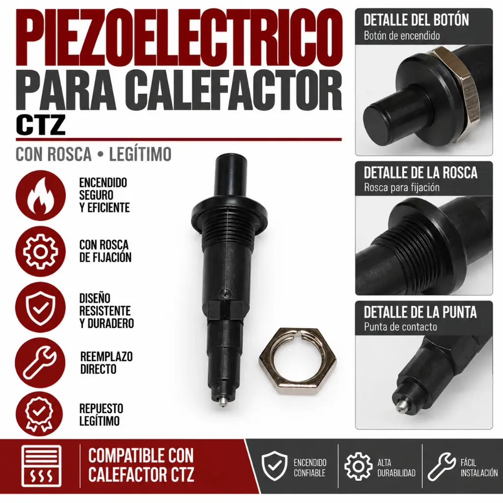 [10350/4] PIEZOELECTRICO P/ CALEFACTOR CTZ C/ROSCA LEG