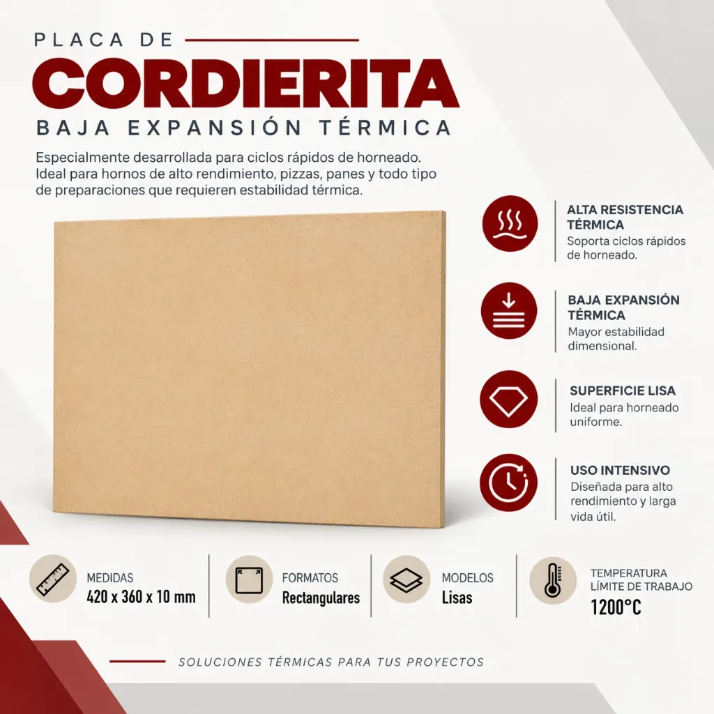 PLACA CORDIERITA 420*360*10MM