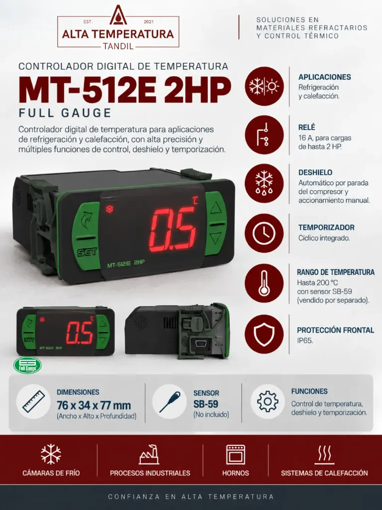 MT-512E 2HP - CONTROLADOR FULL GAUGE